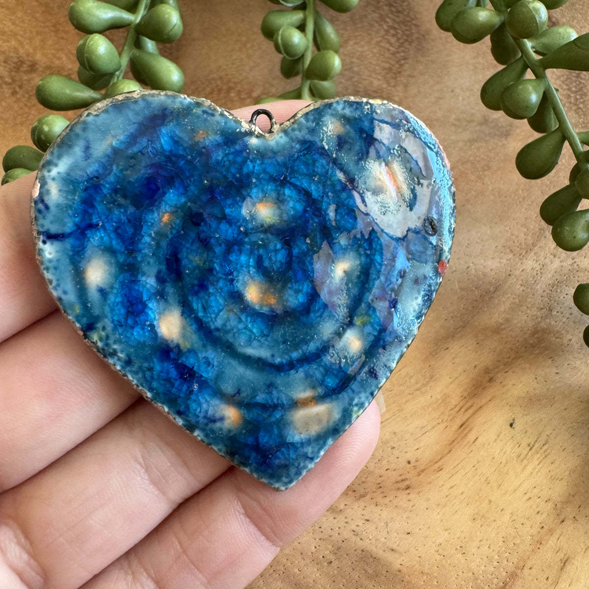 Artisan Ceramic Heart Pendant by Molly Perry MP05