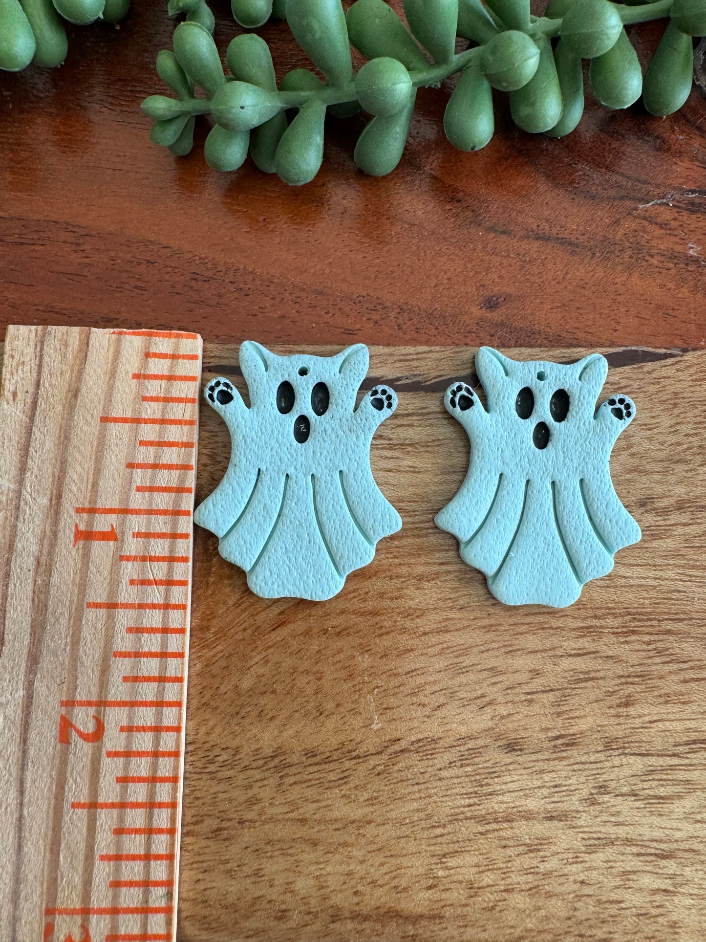 Light Aqua Ghost Kitty Pair