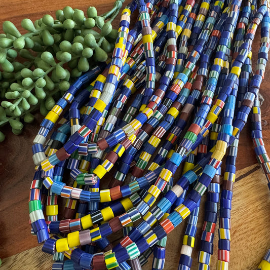 Mixed Chevron Glass Beads 22 Inches (India) #3