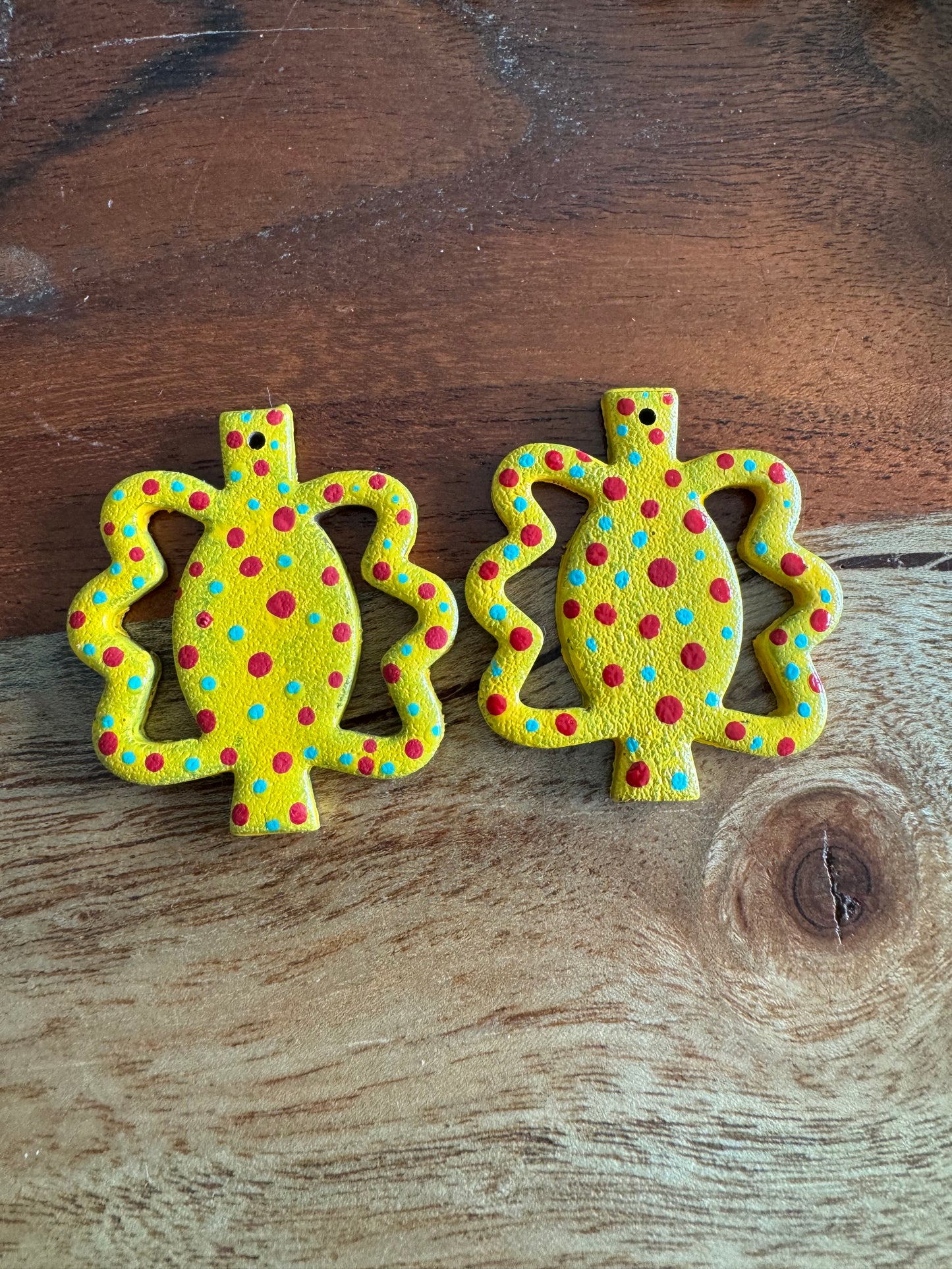 Yellow Vase Pendant Pair