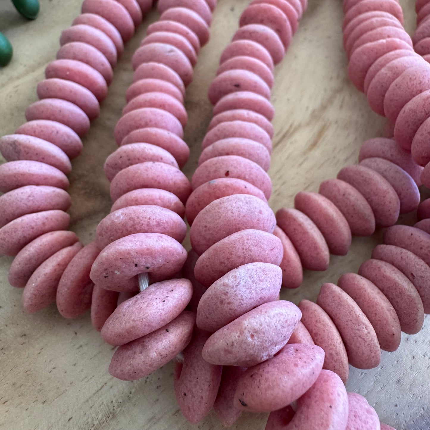 Pink Ashanti Bead Strand (African Recycled Glass) AFG07