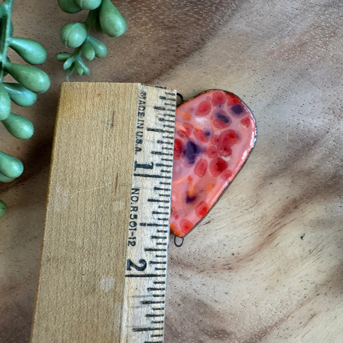 Artisan Ceramic Heart Connector Pendant by Molly Perry MP14