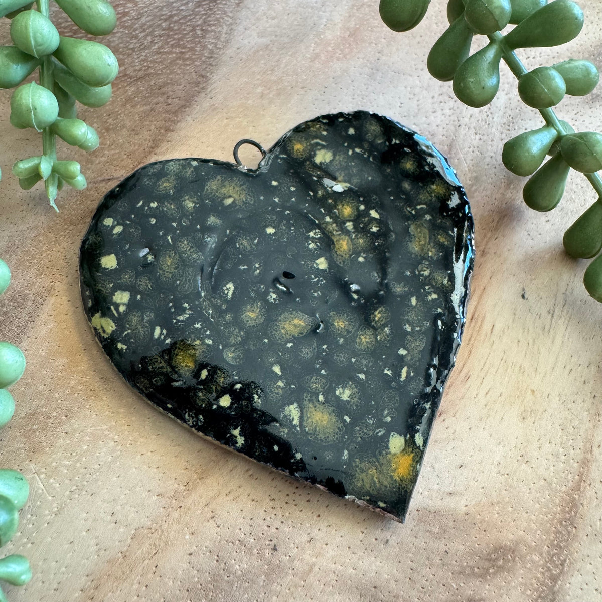 Artisan Ceramic Heart Pendant by Molly Perry MP04