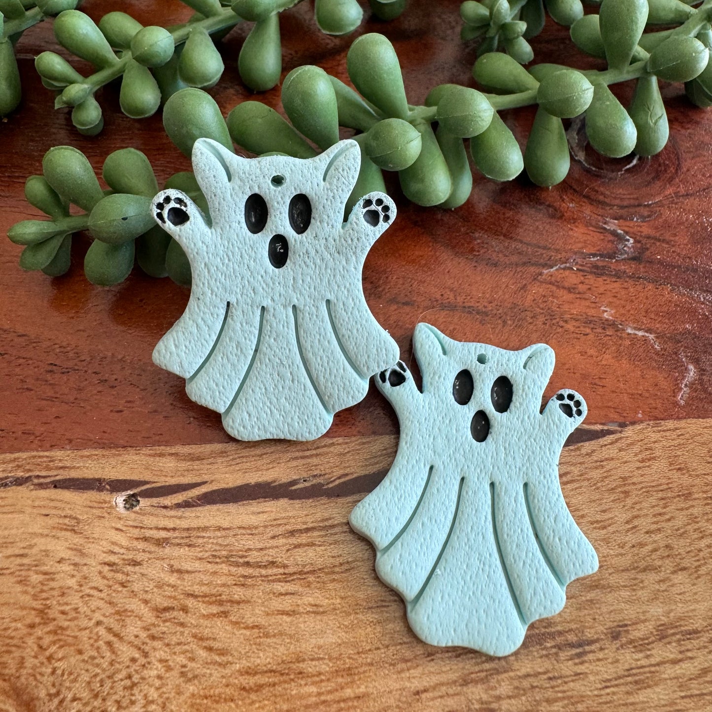 Light Aqua Ghost Kitty Pair