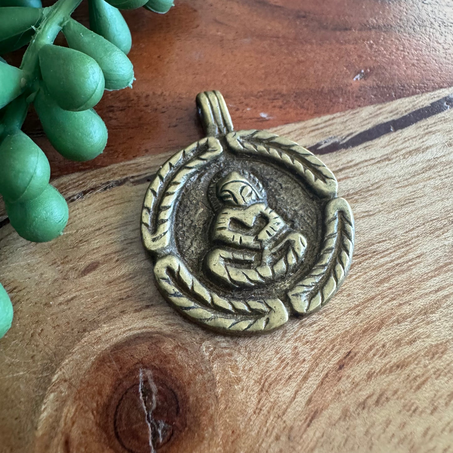 Sitting Buddha Brass Pendant